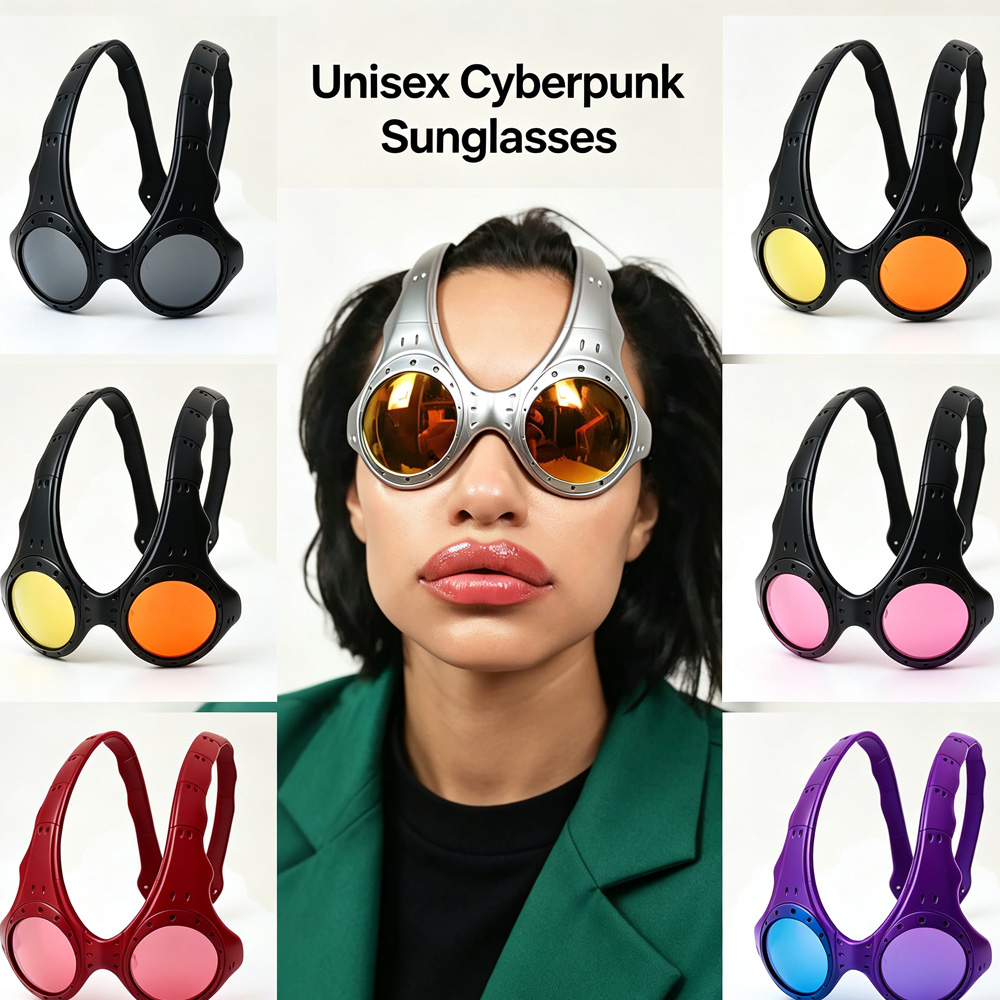 Women'S Y2K Accessories - Novos óculos de sol de tamanho