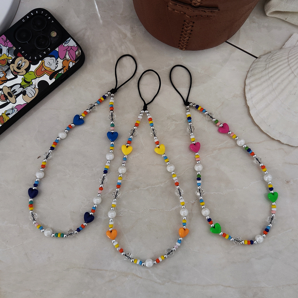 Women'S Y2K Accessories - KKBEAD-Contas Coloridas Cadeia, Charme do Coração,