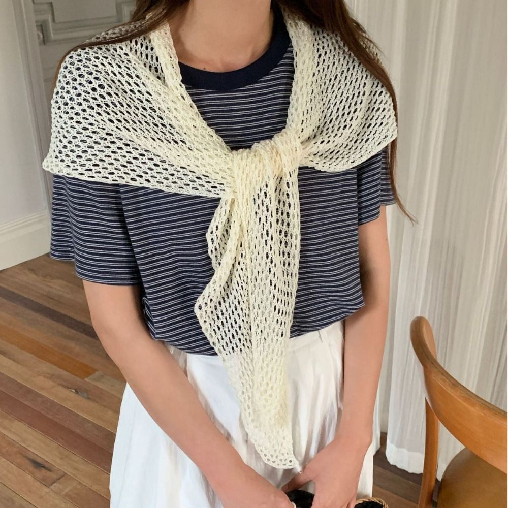Women'S Y2K Accessories - Lenço Triangular Simples de Cor Sólida