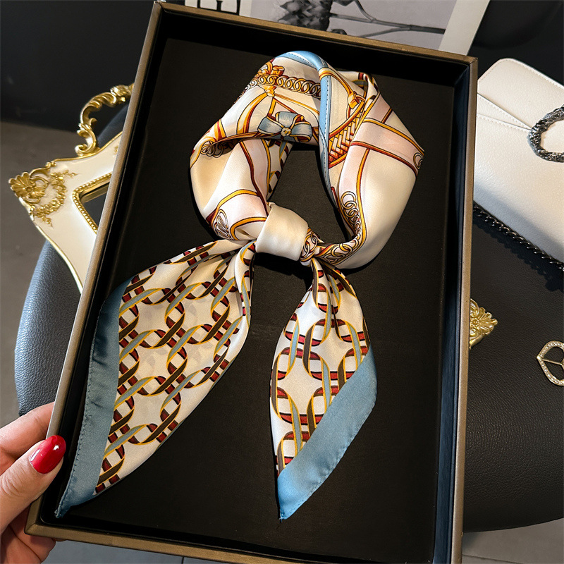 Silk Scarf Square - Lenço Quadrado Feminino de Luxo com