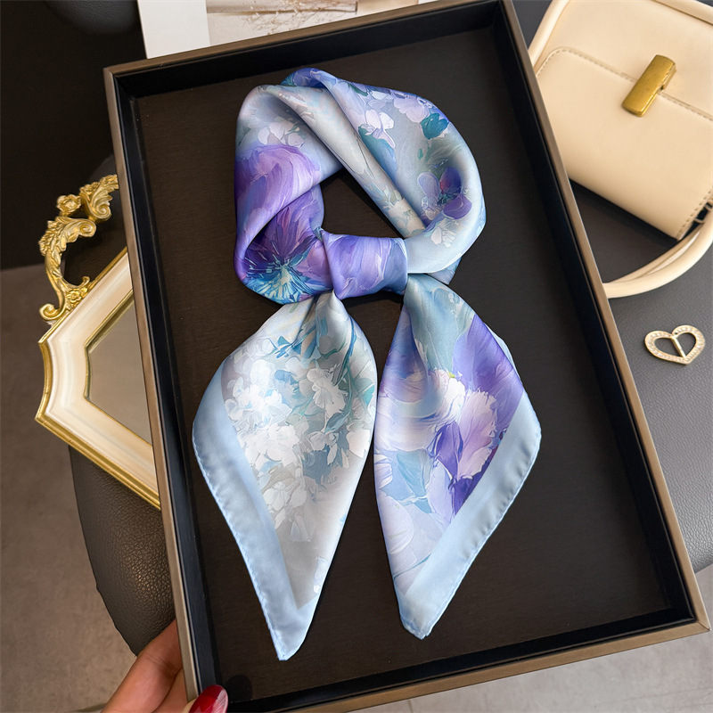 2026 nova impressão floral len - Silk Scarf Square avaliação e preço