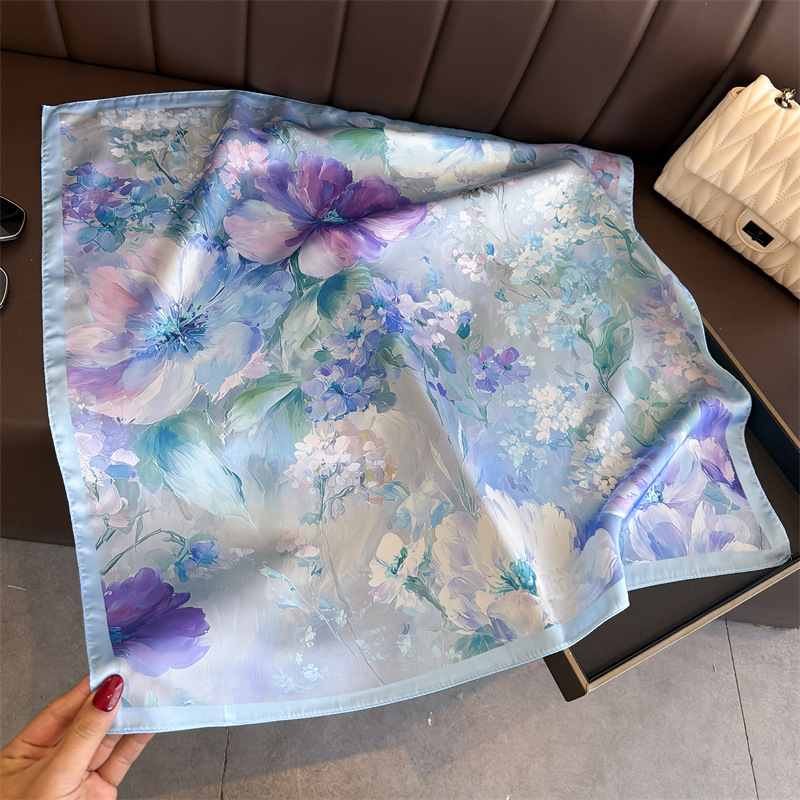 2026 nova impressão floral len - Silk Scarf Square avaliação e preço