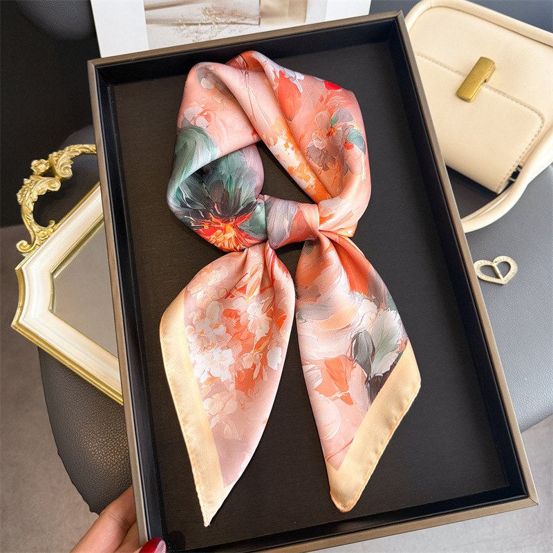 2026 nova impressão floral len - Silk Scarf Square avaliação e preço
