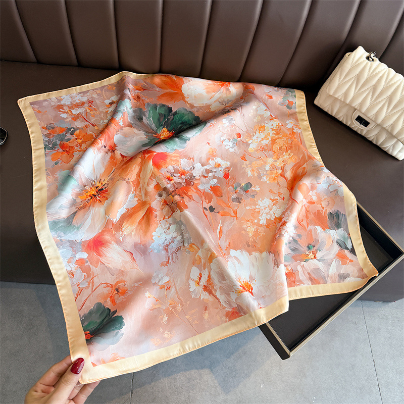 2026 nova impressão floral len - Silk Scarf Square avaliação e preço