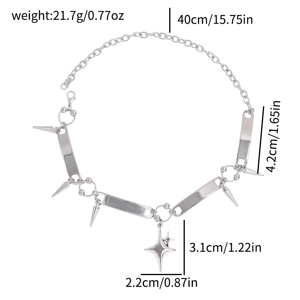 Colar Choker Punk com Estrelas - Women'S Y2K Accessories avaliação e preço