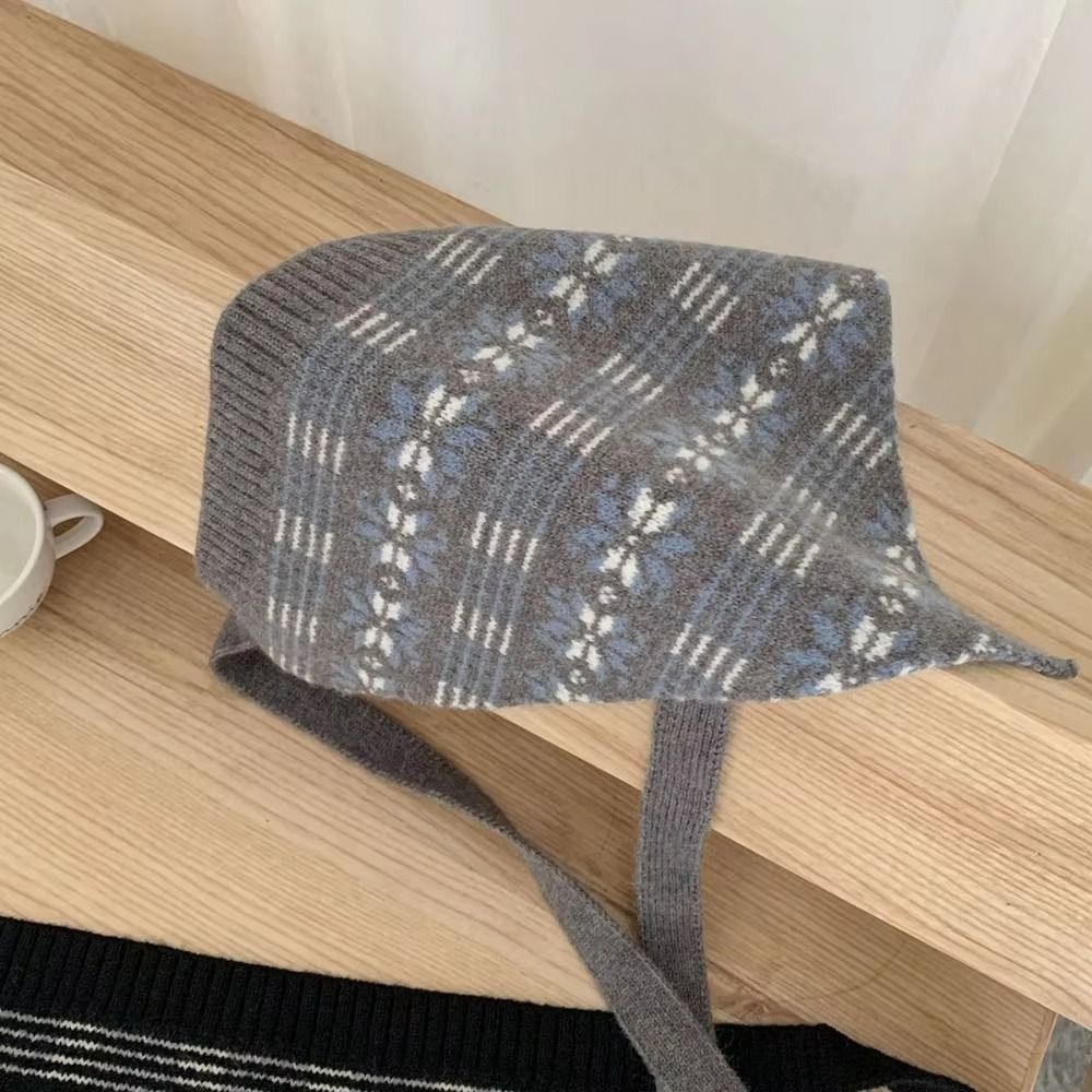 Lenço de Lã Jacquard Retrô Y2K - Women'S Y2K Accessories avaliação e preço
