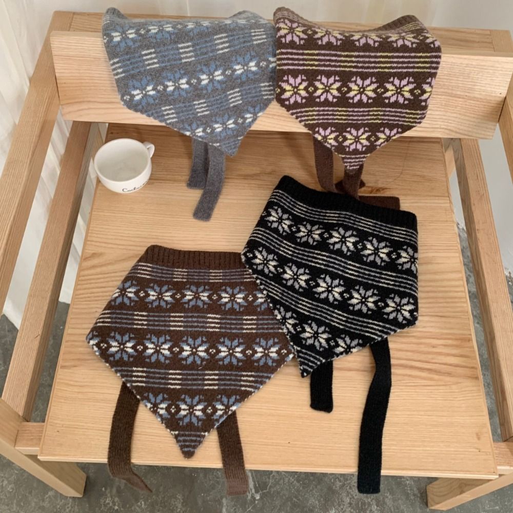 Lenço de Lã Jacquard Retrô Y2K - Women'S Y2K Accessories avaliação e preço