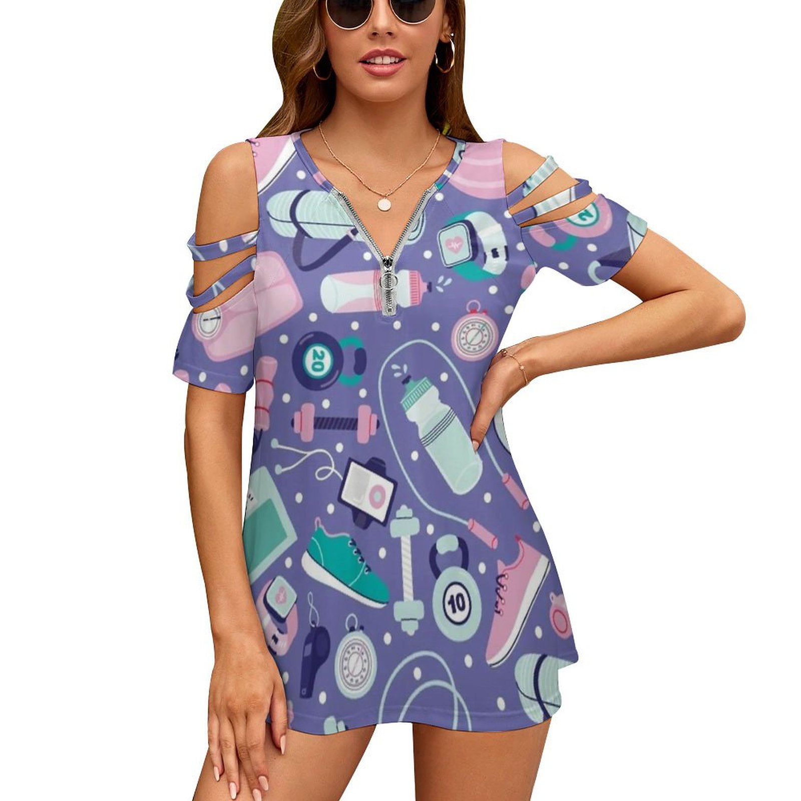 Obtenha ajuste camiseta femini - Women Accessories Vector avaliação e preço