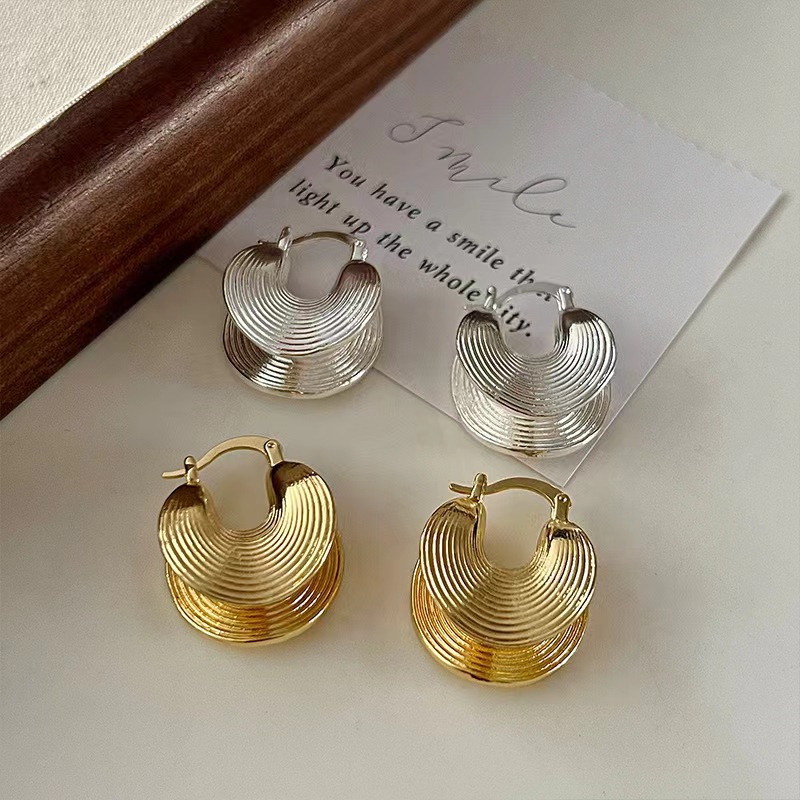 Brincos de Argola Dourados par - Women'S Affordable Accessories avaliação e preço