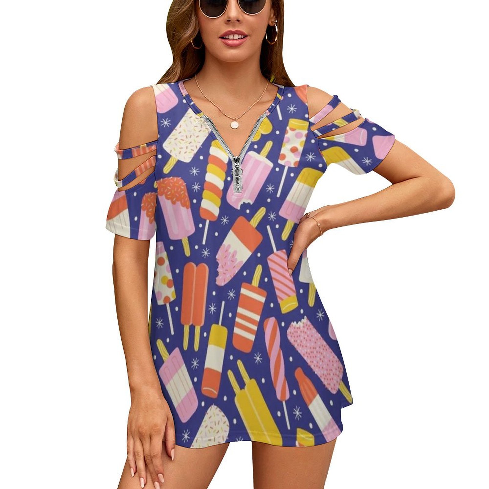 Popsicles nova moda zip fora d - Women Accessories Vector avaliação e preço