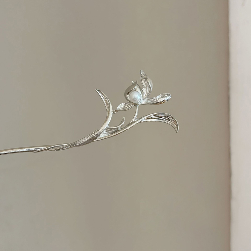 Novo estilo chinês prata orquí - Women Knight Accessories avaliação e preço