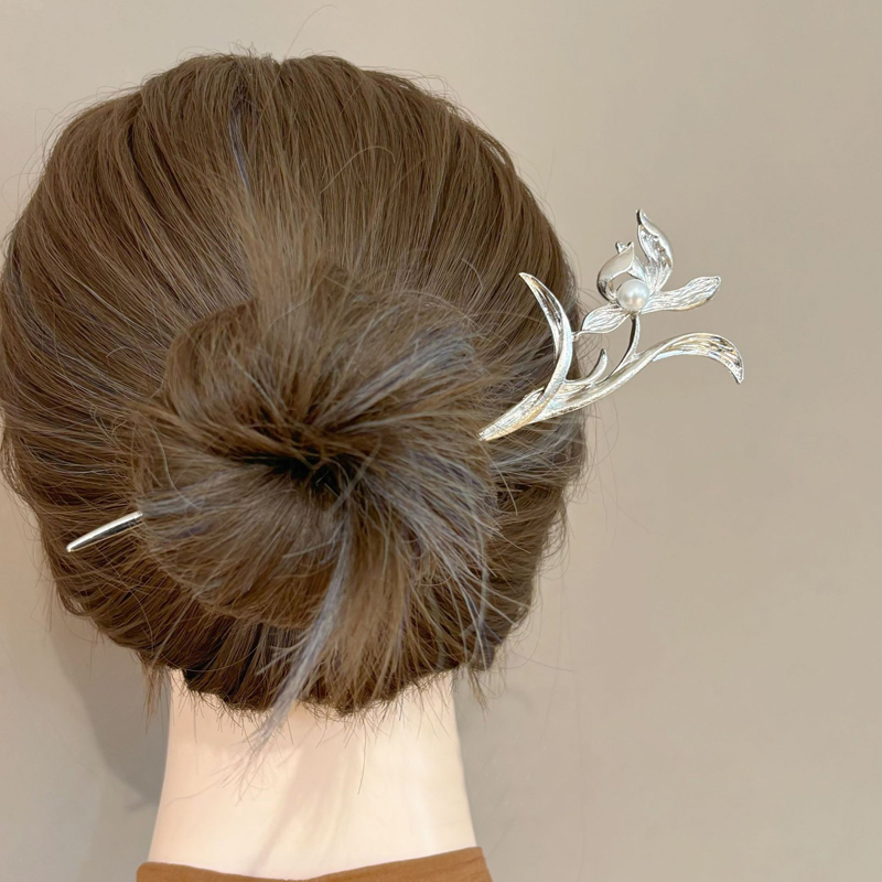 Novo estilo chinês prata orquí - Women Knight Accessories avaliação e preço