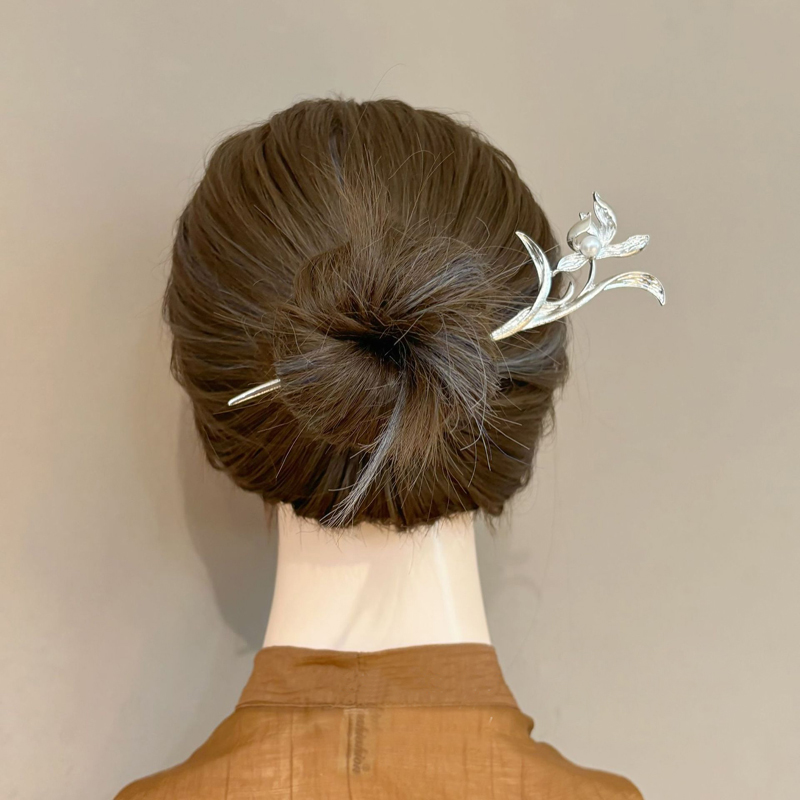Novo estilo chinês prata orquí - Women Knight Accessories avaliação e preço