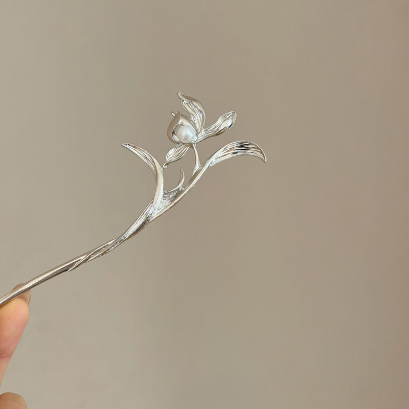 Novo estilo chinês prata orquí - Women Knight Accessories avaliação e preço