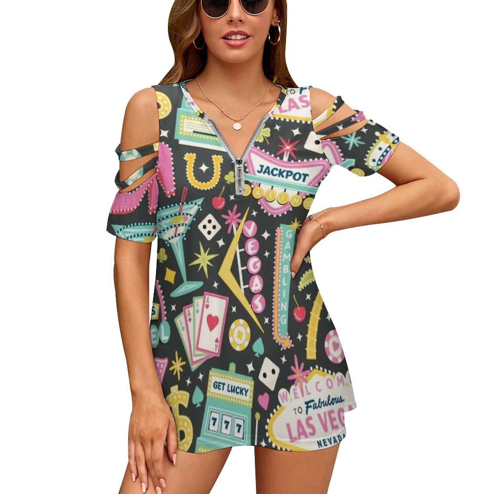 Viva las vegas camiseta femini - Women Accessories Vector avaliação e preço