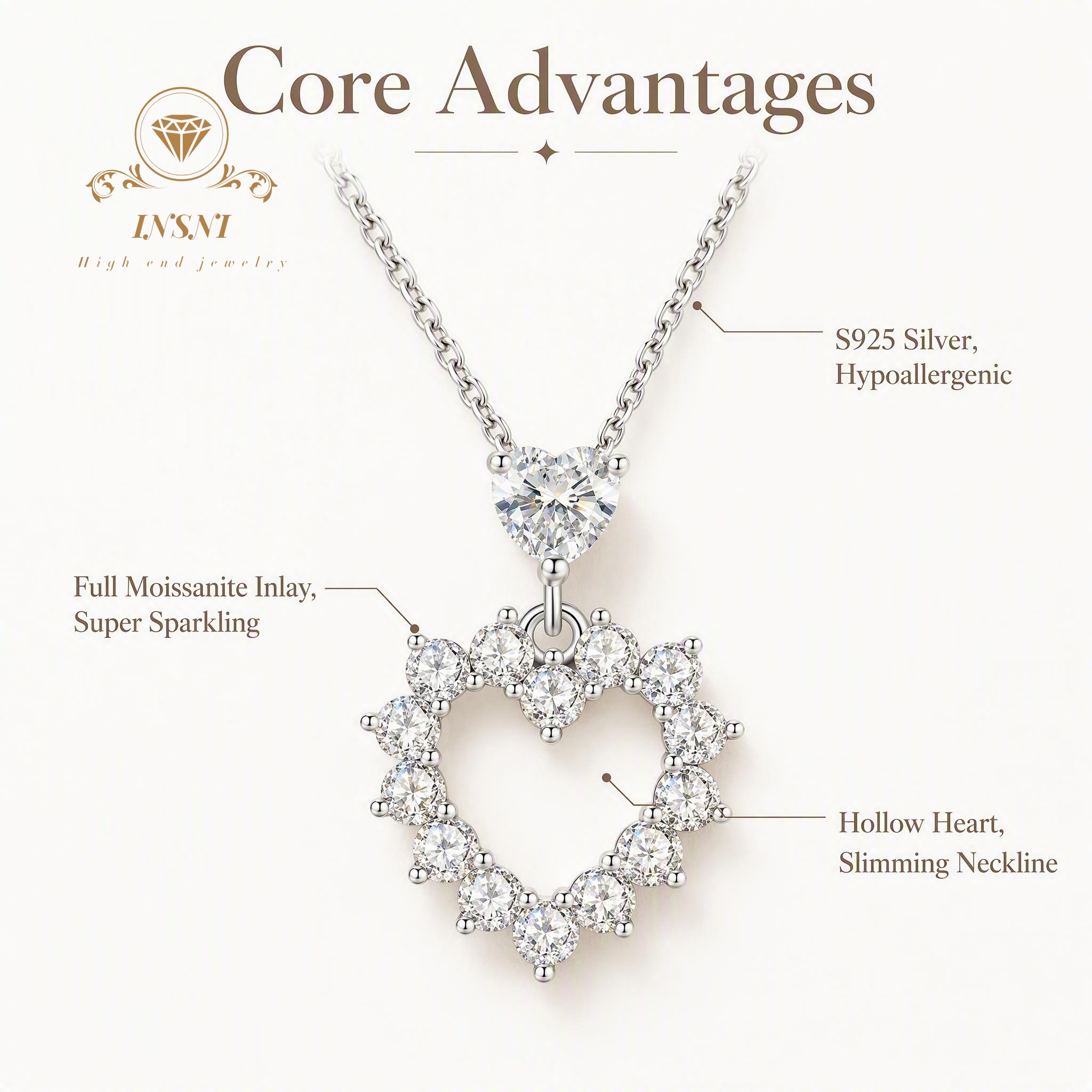 Colar de Amor Elegante e Acess - Women'S Affordable Accessories avaliação e preço