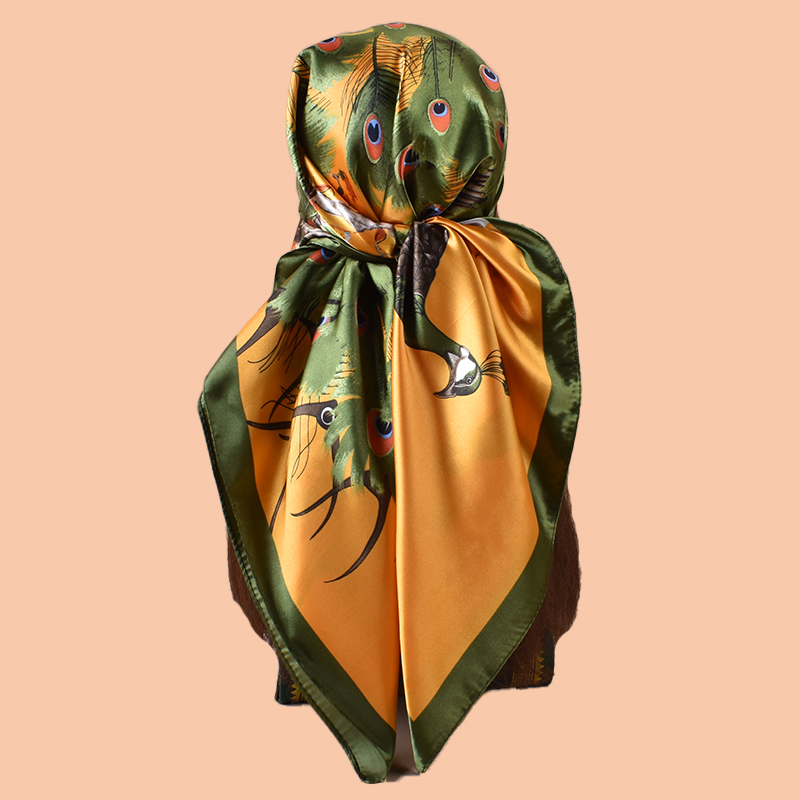 1pc senhoras grande lenço quad - Silk Scarf Square avaliação e preço